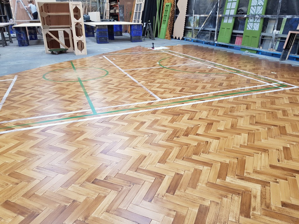 2. Stepping Out - Chichester Festival Theatre, parquet floor, scenic painter, teamwork 2016