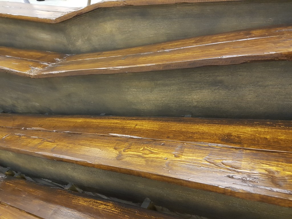 wooden floor, Broken staircase detail