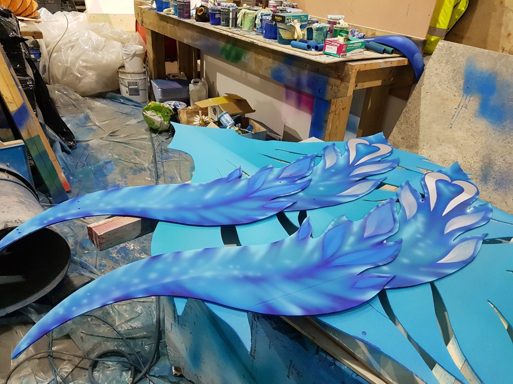 Baku 2017 Islamic Solidarity Games, detail of a wing approx 8m, Lead painter