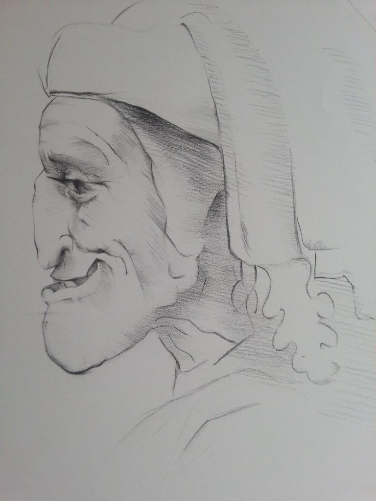 Charcoal pencils on paper