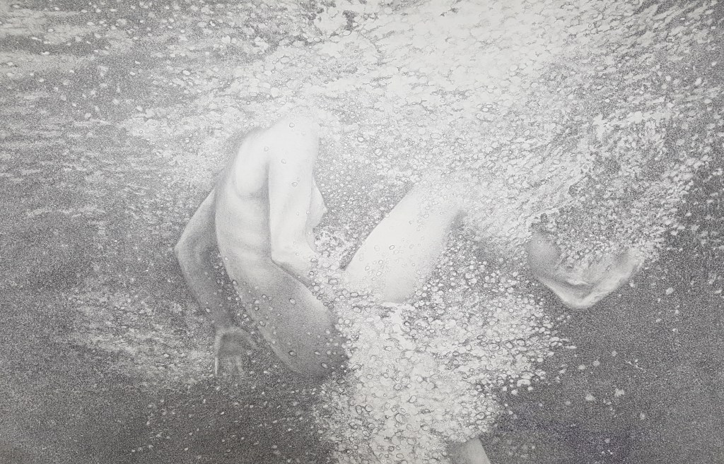 Copy of Tomohide Ikeya "Breathe", pencil on paper 108cmx70cm 2020
