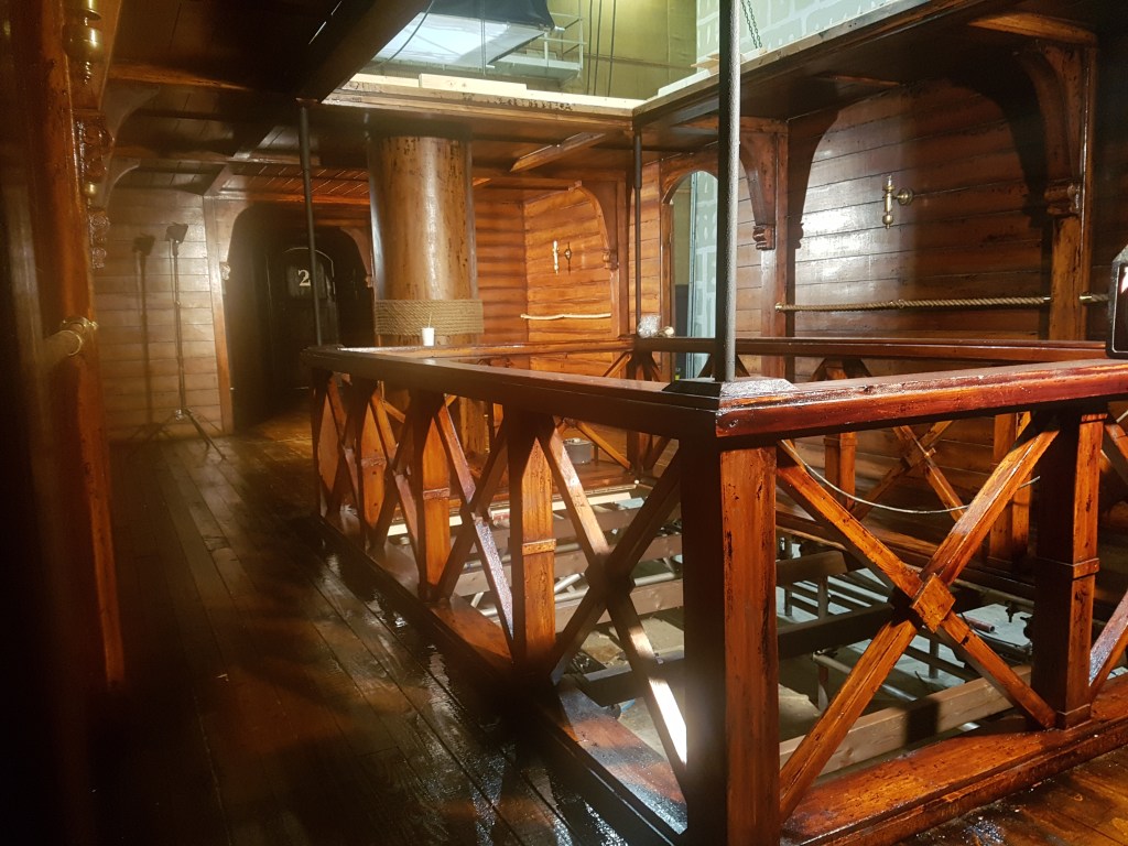 Dracula BBC-Netflix series, the Demeter ship, The Hallway, wood effect, 2019 4.