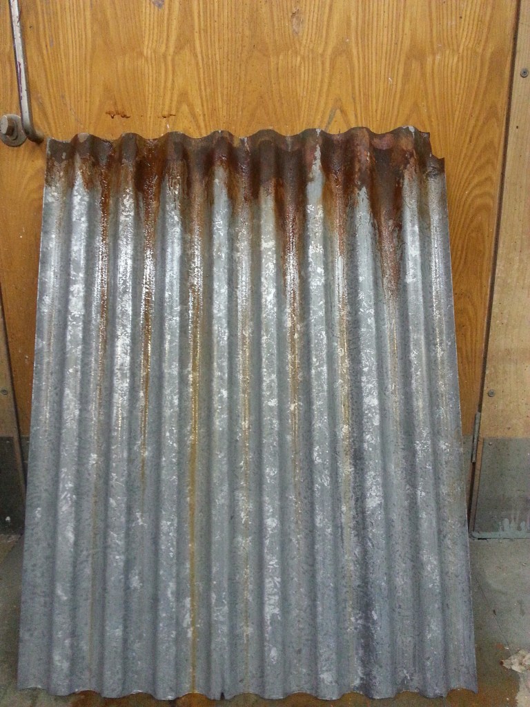 Galvanised metal effect on plastic