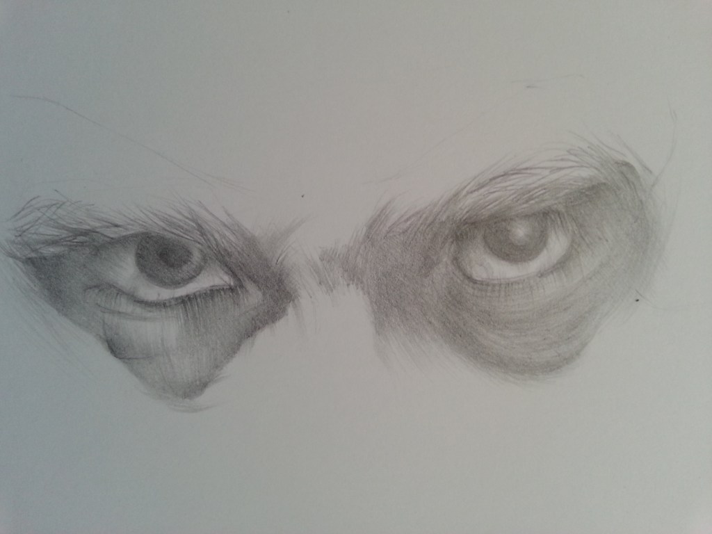 Sanguine pencil on paper