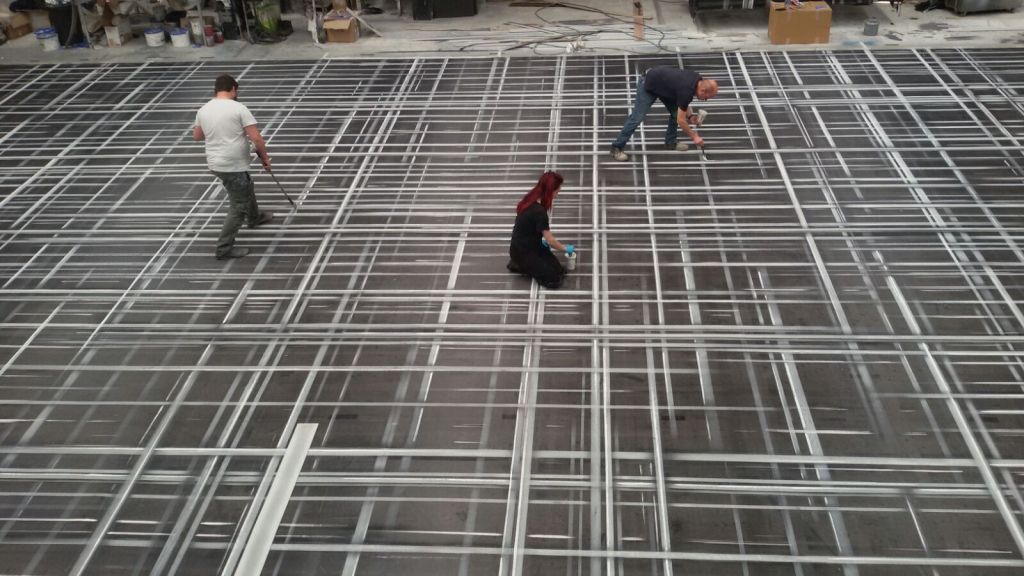 Rammstein backdrop painting, 2017, scenic painter, teamwork