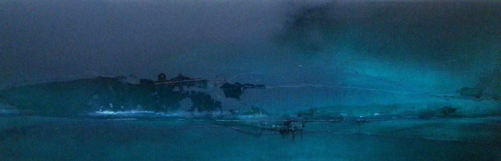 The horizon project 004, mixed tecniques on MDF