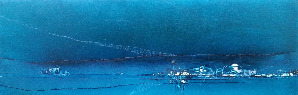 The horizon project 008, mixed tecniques on MDF